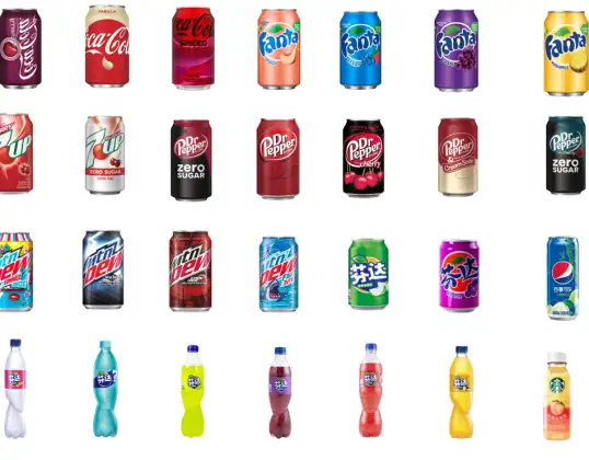 Americana - Bebidas asiáticas - Coca-Cola - Pepsi - 7UP - Fanta - Dr Pepper