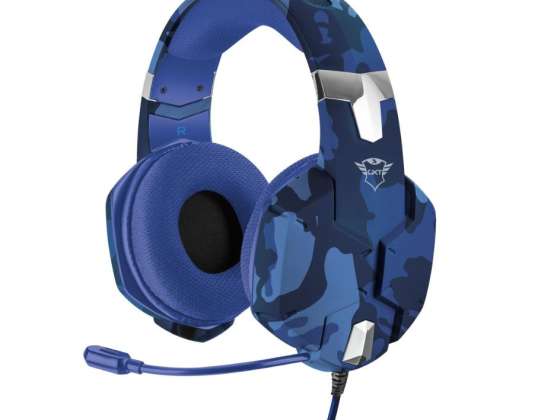 Blauwe camouflage Trust Carus Playstation 4 en Playstation 5 gaming headsets