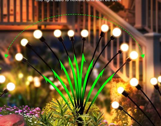 Solar LED Bahçe Lambaları (8 ampul), Dış mekan bahçe dekorasyonu, Güneş enerjili - FAIRYLIGHTS