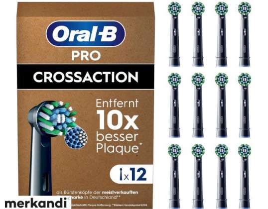 Oral-B Pro CrossAction Aufsteckbürsten für elektrische Zahnbürste, 12 Stück