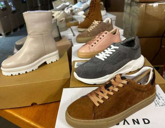 6,50€ per pair, mix cardboard, European brand shoe mix, mix of different models and sizes for women and men, clearance pallet, A goods