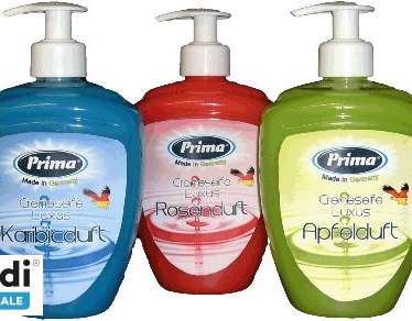 PRIMA Cremeseife Luxus 500 ml in 5 verschiedenen Duftnoten  Creamsoap luxus 500 ml in 5 different aromas