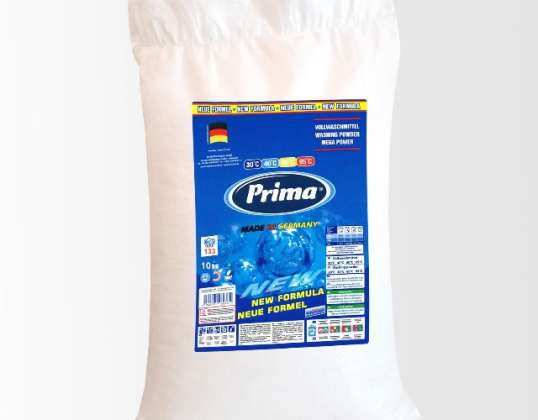 PRIMA veļas pulveris folijas iepakojumā 10,0 kg