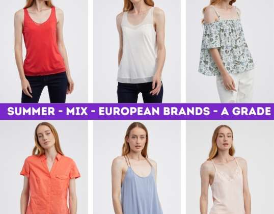 Γυναικεία καλοκαιρινή χονδρική πώληση ενδυμάτων - Πολλά ευρωπαϊκά ρούχα εμπορικών σημάτων
