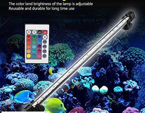 Lumière d’aquarium submersible, lumières LED multicolores RVB sous-marines pour aquarium, 7 pouces, 18 cm