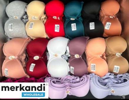 High-quality women's bras with different color variants are available for the wholesale market.
