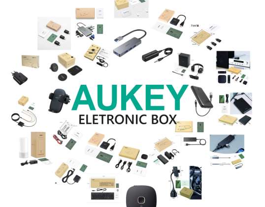 300 pezzi di mix 100% prodotti elettronici del marchio Aukey - Tutti i nuovi articoli: computer, telefono, cellulare, giochi e accessori multimediali