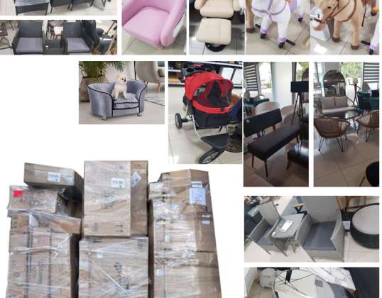 HOMCOM - Pallet MIX van meubelen - categorie A 90% en B 10% - Regelmatige aanvoer van meubelen