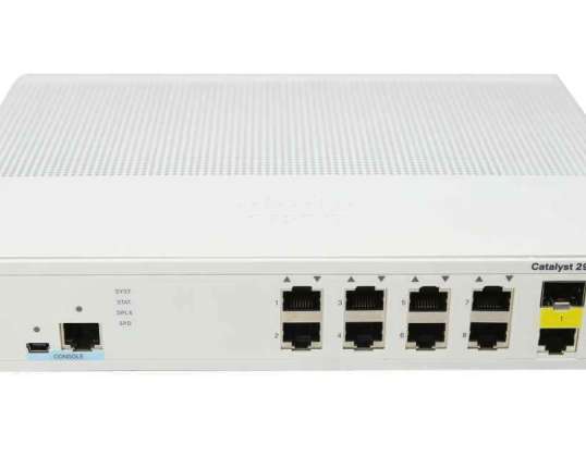 Conmutador Cisco WS-C2960C-8TC-S 8 puertos 100 Mbits 2 puertos 1000 Mbits 2 puertos Combo SFP 1