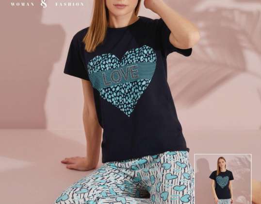 Investeer in damespyjama's met korte mouwen van uitstekende kwaliteit, verkrijgbaar in verschillende kleuren en variaties.