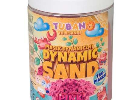 TUBAN dinaminis smėlis 1kg rožinės spalvos