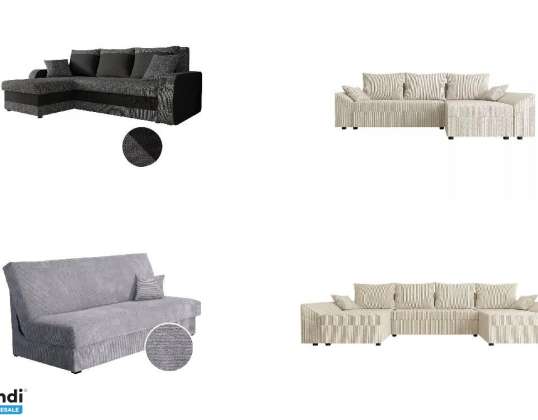 Sett med 10 stue sofaer blandet kvalitet