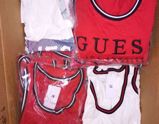 Stock Tops for men by Guess mix of models, sizes and colors