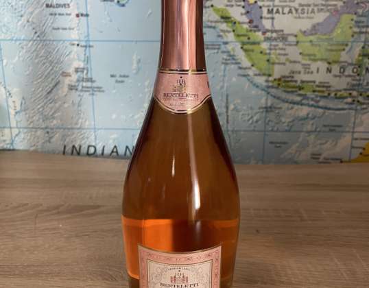 Talijansko pjenušavo ružičasto vino s ružinim čepom bertelettija 0,75L