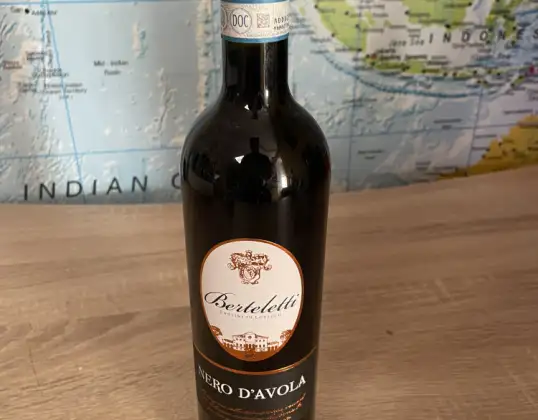 Italiaanse droge wijn Nero D'Avola van Berteletti 0.75L