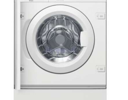 Siemens WI14W443 Einbau-Waschmaschine iQ700, Frontlader mit 8 kg Fassungsvermögen, 1400 U/min, SpeedPack L, LED-Anzeige, timeLight, Weiß, 60 cm [Energie