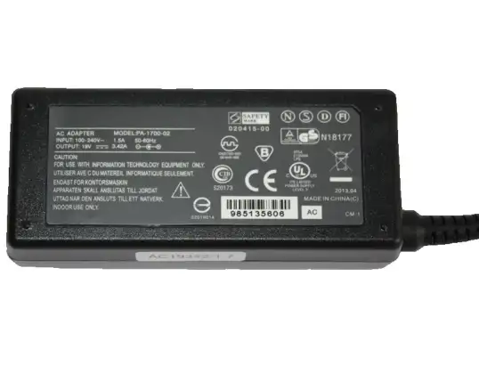Charger Power Adapter for Acer Laptop 19V 3.42A 65W 5.5/1.7