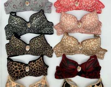 Women's bras of high quality with many different color variants for wholesale.