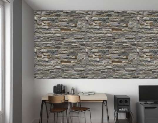 Stenen tegels wandbekleding Pietra beige 15x60 natuursteen