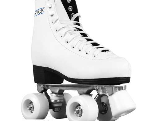4 Wheel Skates for Figure Skating White Sizes 29 to 36