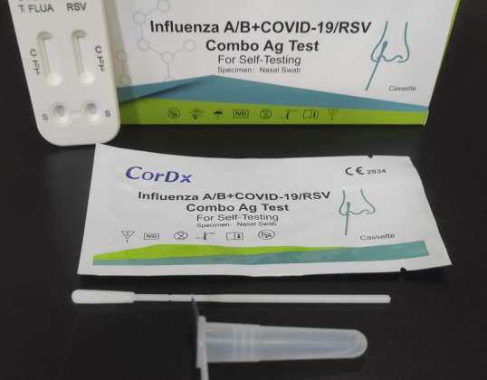 CorDx Selbsttest - Combo 4in1 (Influenza A/B + RSV + Covid) - Rückerstattung