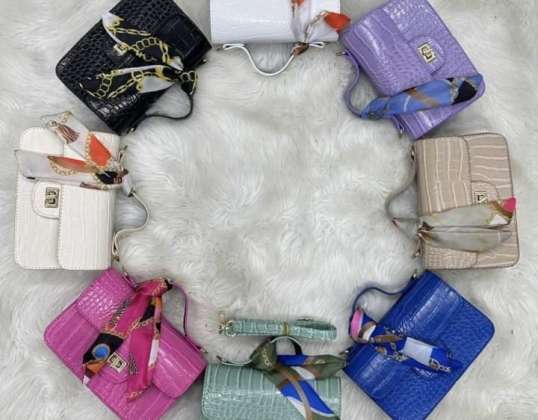 Модные женские сумки с альтернативными цветовыми и стилистическими вариациями.