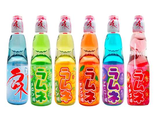 HATA Ramune 200ml Assorted Flavors - Autentisk japansk drikke for detaljhandel og engros