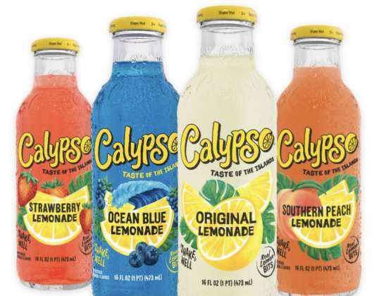 Calypso dryck 16oz/473ml. Olika smaker. Ursprung USA