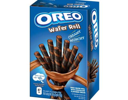 Bulk OREO WAFER ROLL CHOCOLATE 54g - Wholesale Offer of 20 Units per Box from Asia
