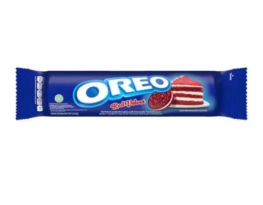 OREO Печенье для сэндвичей Красный бархат со вкусом чизкейка Оптовая упаковка 119,6 г из Азии