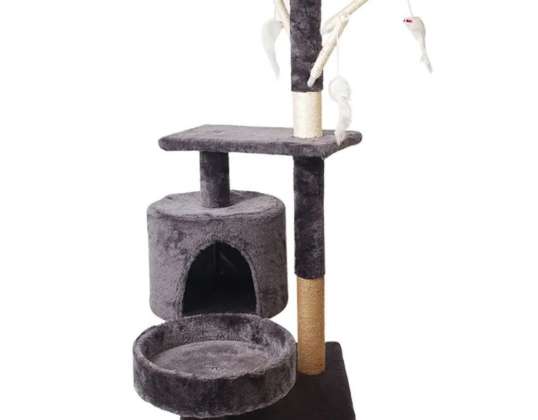 Cat Scratcher Bed Booth House High Post 90cm Gri-Închis