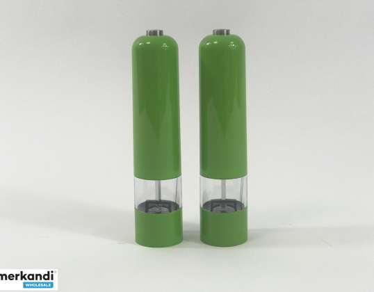 A set of electric salt and pepper grinders - a new product in the package