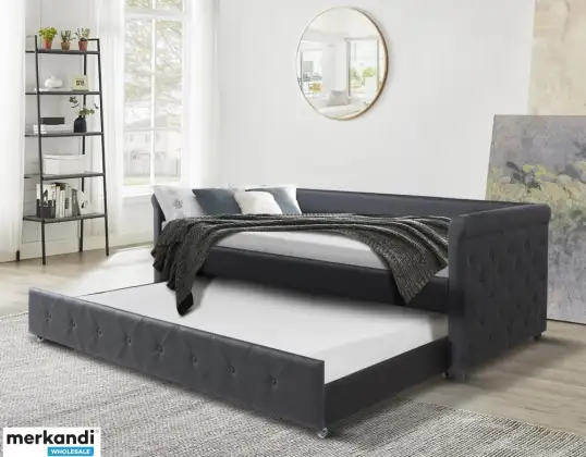 HappyHome 2 in 1 functional bed with storage extra bed 90x200 cm