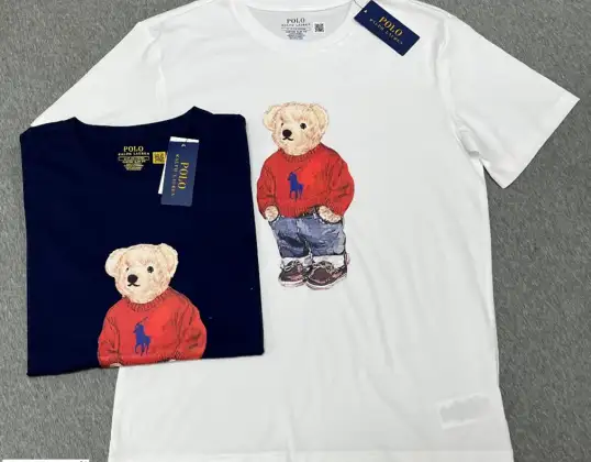 Ralph Lauren T-shirt Bear pour hommes et femmes, assortis, tailles : XS - S - M