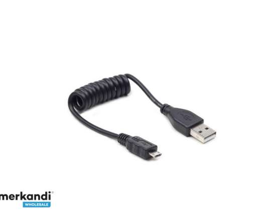 KabloXpert Döndürülmüş Mikro USB Kablosu 0,6m CC-mUSB2C-AMBM-0,6M