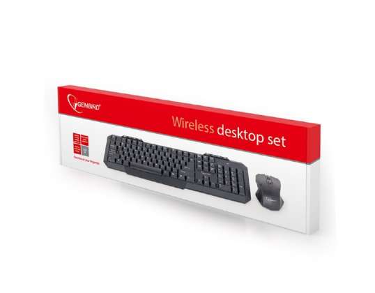 Gembird QWERTY Wireless Desktop Set KBS-WM-02