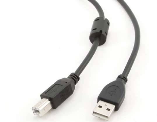 CableXpert USB A auf USB B Kabel mit Ferritkern 4 5 Meter CCF USB2 AMBM 15