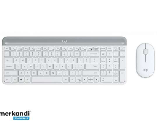 Logitech MK470 - Standard - RF Wireless - QWERTZ - bílá - Myš je součástí balení 920-009189