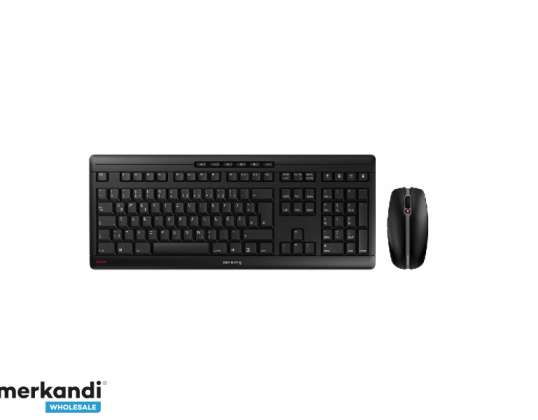 Cherry Stream Desktop - Standard - RF Wireless - QWERTY - Black - Včetně myši JD-8500GB-2