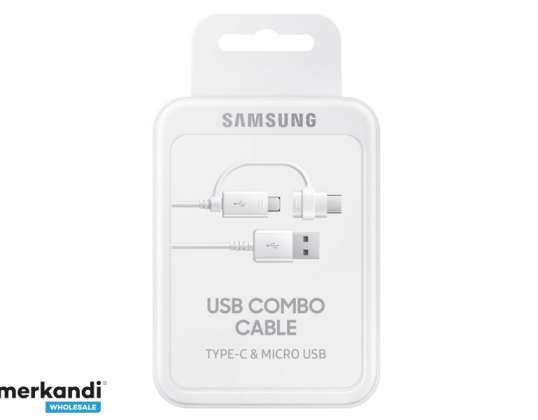 Samsung Combo Kabel USB Typ C   Micro USB   Weiß BULK   EP DG930DWEGWW