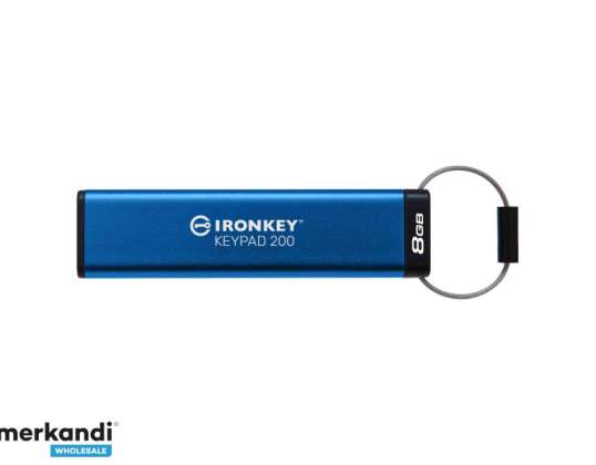Kingston IronKey -näppäimistö 200 USB-muistitikku 8 Gt IKKP200/8 Gt