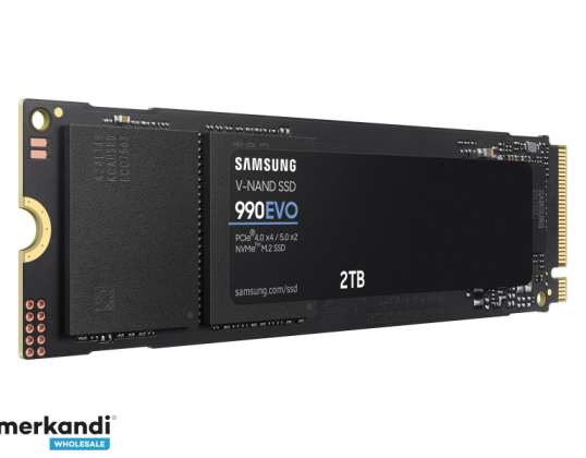 Внутренний твердотельный накопитель Samsung 990 EVO емкостью 2 ТБ M.2 NVME MZ V9E2T0BW