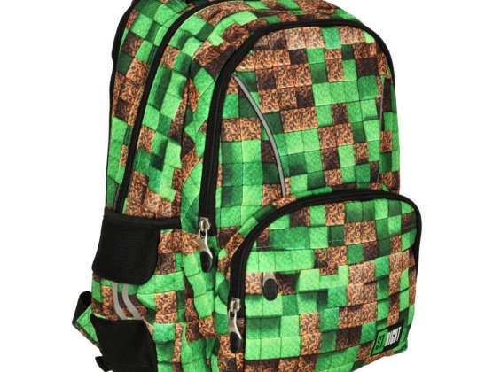 Stright Pixel Cubes School Backpack