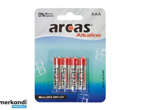 Batería Arcas Alcalino Micro AAA 4 uds.