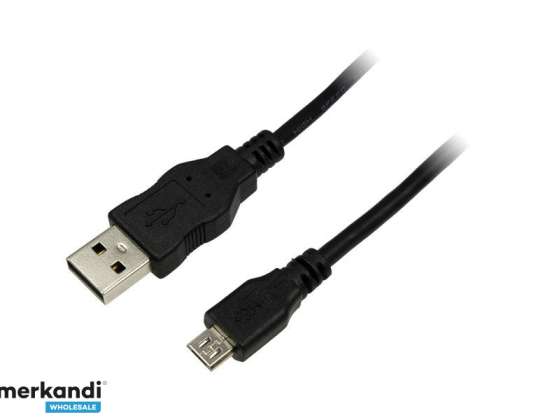 LogiLink USB 2.0 kábel s micro USB male 1 8 metrov CU0034