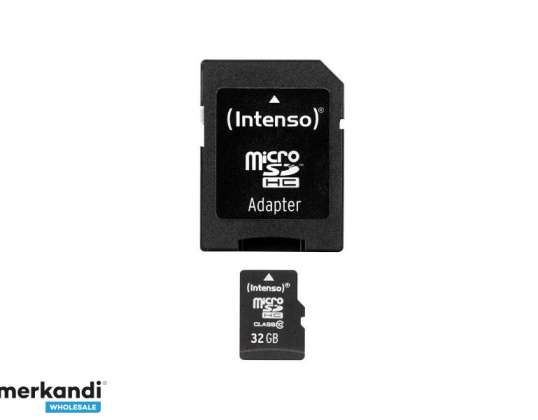 MicroSDHC 32GB Intenso adaptera CL10 blisteris