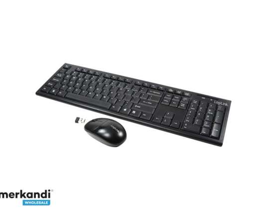 LogiLink 2 4GHz trådlöst tangentbord Mus Set ID0104