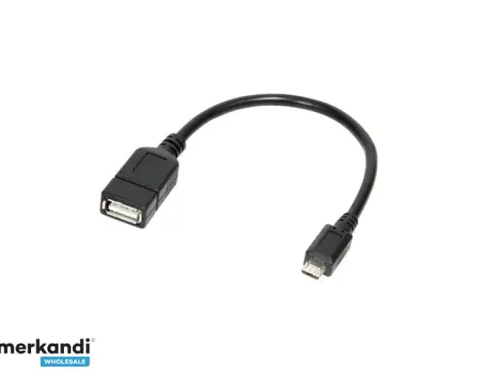 LogiLink Micro USB B/M naar USB A/F OTG adapterkabel 0 20m AA0035