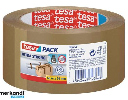 Tesa tape ultrastærk PVC 50 mm/66 meter (57177 brun)