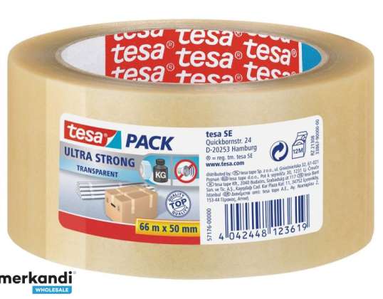 Tesa tape ultra strong PVC 50mm / 66 meters (57176 transparent)
